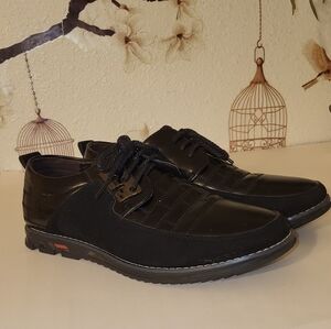 Gatsby Mens Dress Shoes Size 8 Black Patent Leather And Suede Laceup